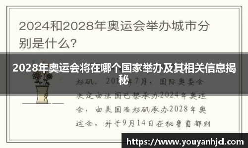 2028年奥运会将在哪个国家举办及其相关信息揭秘
